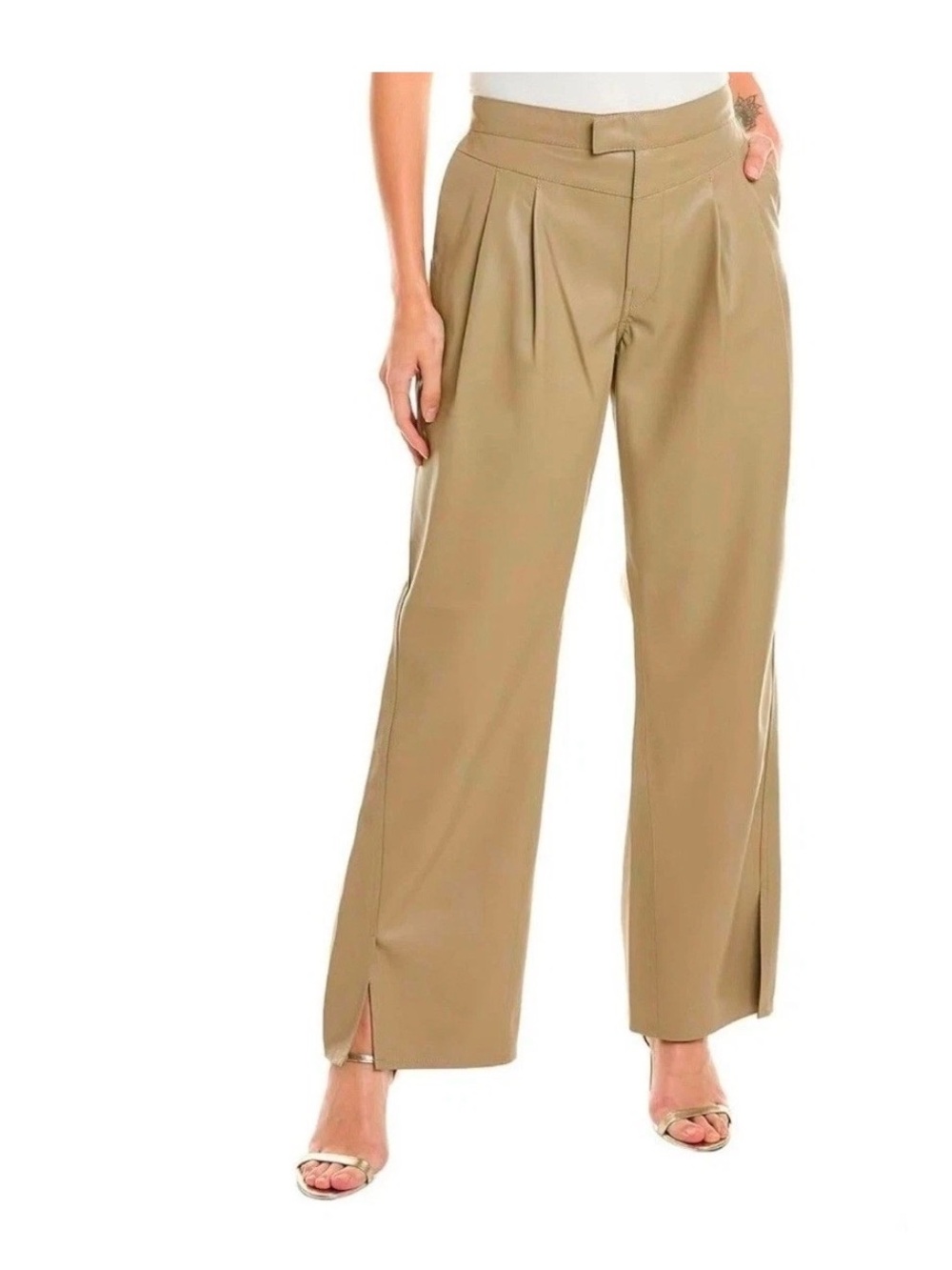 HUDSON Rosie Chinchilla Vegan Leather Wide Leg Pants Size 29